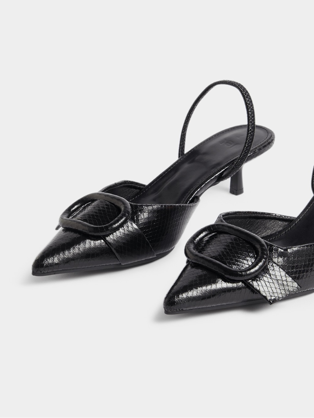 Zara Black Patent Leather Heels Size 7,5